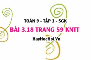 Bài 3.18 trang 59 Toán 9 tập 1 Kết nối tri thức